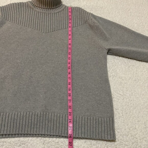 Vintage Modern Images Turtle Neck Sweater Womens Large Chunky Knit Ribbed - Picture 10 of 12
